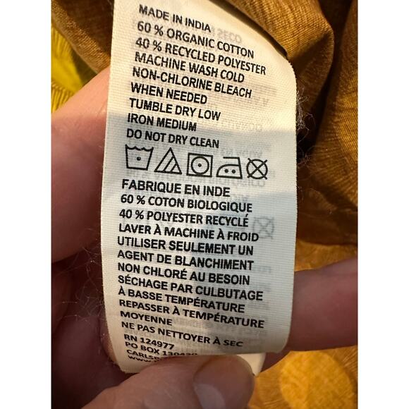 prAna Men's Roots Studio Organic Cotton Blend Button Down Shirt Size Small NWT - Picture 5 of 9